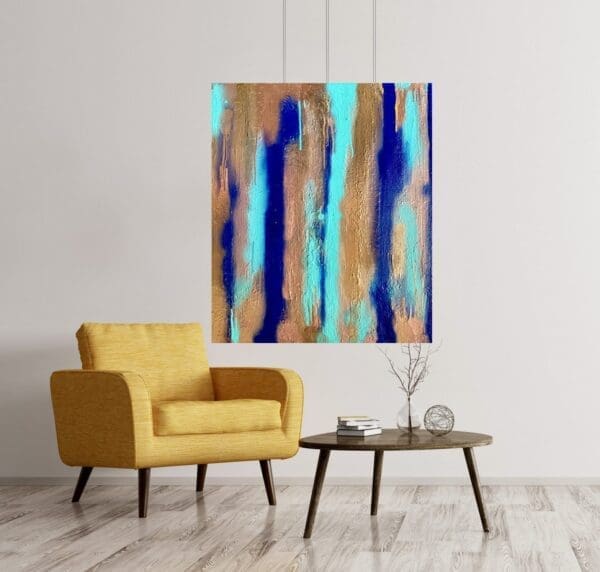 Metallic Oceanic - large original canvas - Image 3