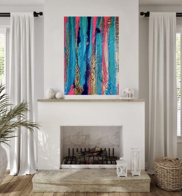 Hints of Pink -large unique canvas - Image 2