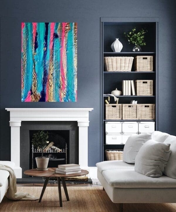 Hints of Pink -large unique canvas - Image 4
