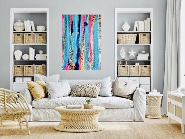 Hints of Pink -large unique canvas