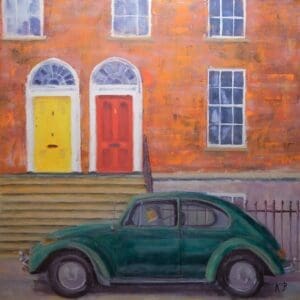 vw beetle, georgian dublin art,