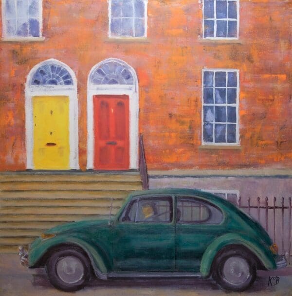 vw beetle, georgian dublin art,