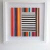 STACKED 6 - fabric collage (framed)