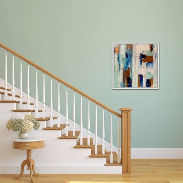 Turquoise crackle - mini on deep edge canvas - Image 5