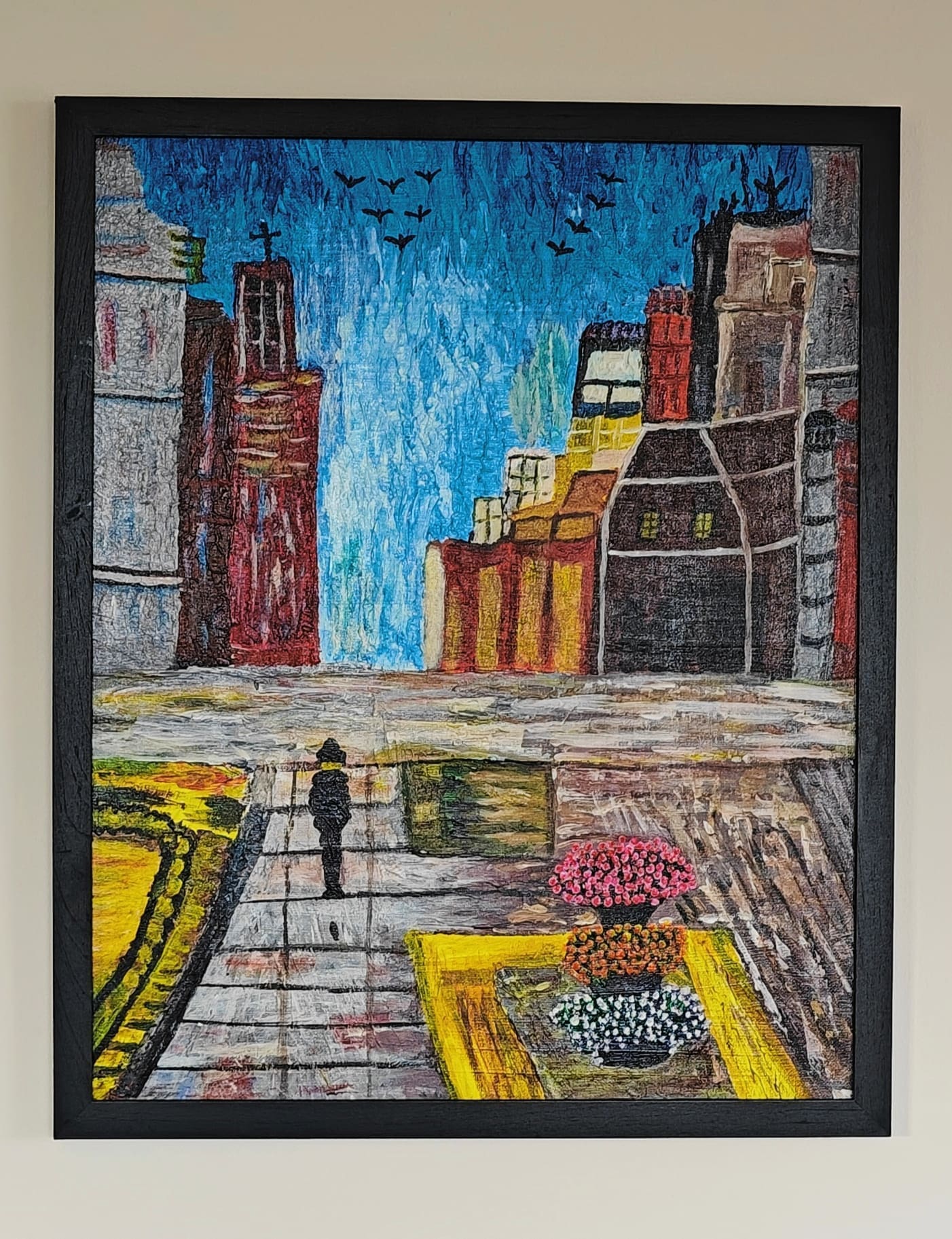 Skyscrapers – hand painted on Canvas using Acrylic Paints