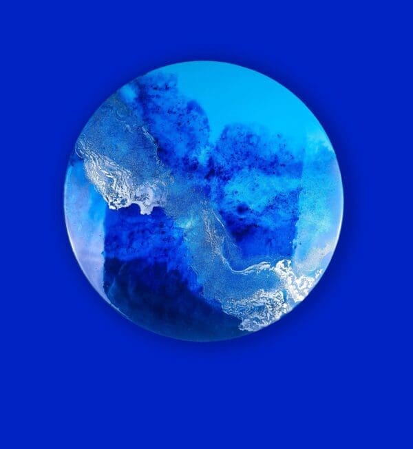 Cerulean Depths, Original Resin Art Irish Artmart