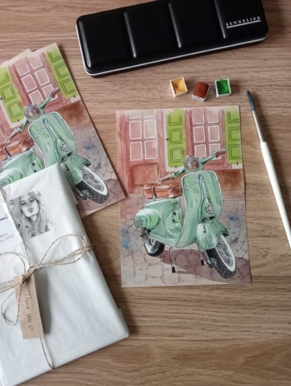 Vespa Art Print - Image 4