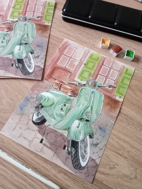 Vespa Art Print - Image 3