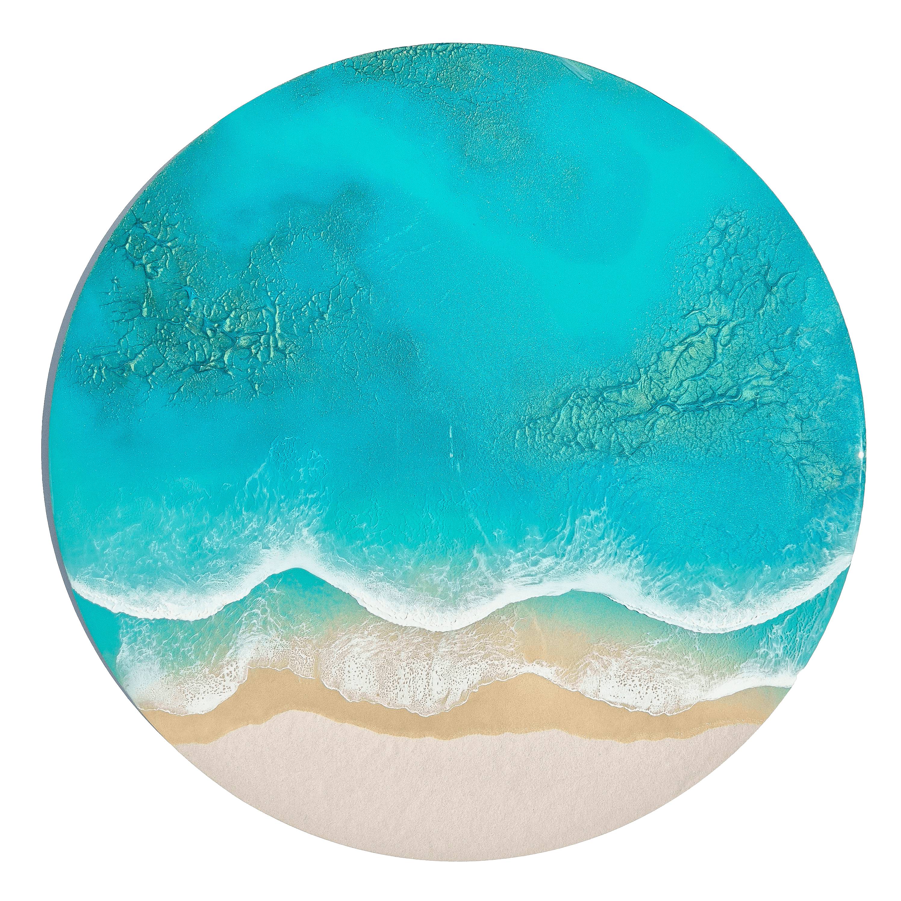 Sunlit Surf, Original Resin Art