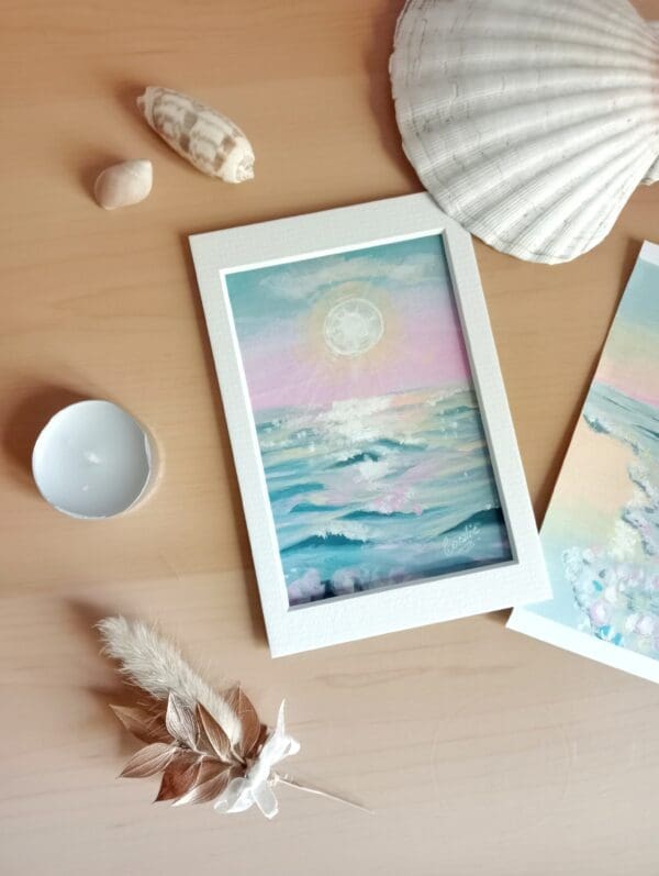Candy Floss Sunrise framed - Image 5