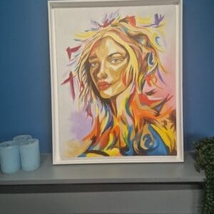 abstract female portrait, contemporary