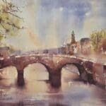 Watercolor art print of Dublin City, capturing its historic charm and vibrant urban landscape. The painting features iconic landmarks, charming streets, and the unique architecture of Dublin, rendered in soft, natural hues and delicate brushstrokes. Perfect for lovers of Ireland and Irish culture, this artwork brings the heart of Dublin to life