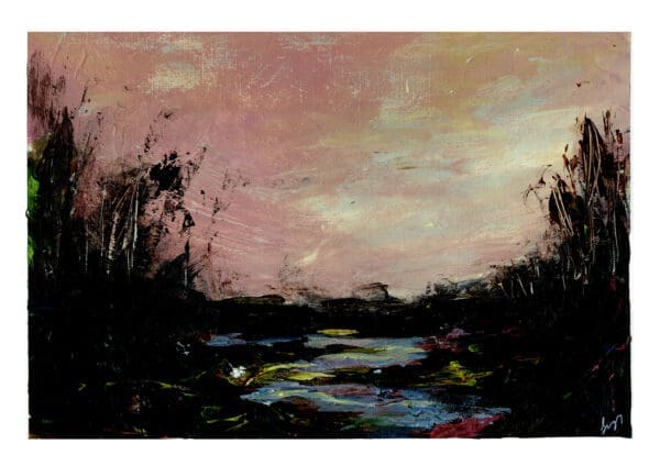 Small Abstract Landscape painting By Suzanne Buckley Irish Artmart