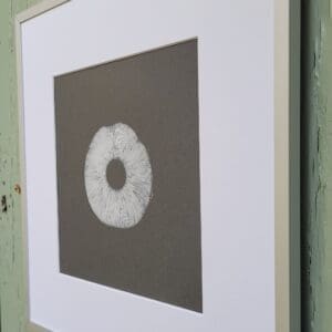 white mushroom spore print on grey Irish Artmart