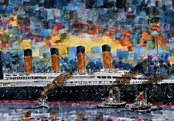 titanic watercolour