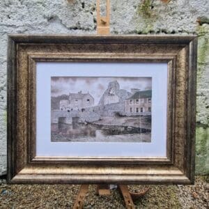 frmaed print of abbey row in athenry county galway Irish Artmart