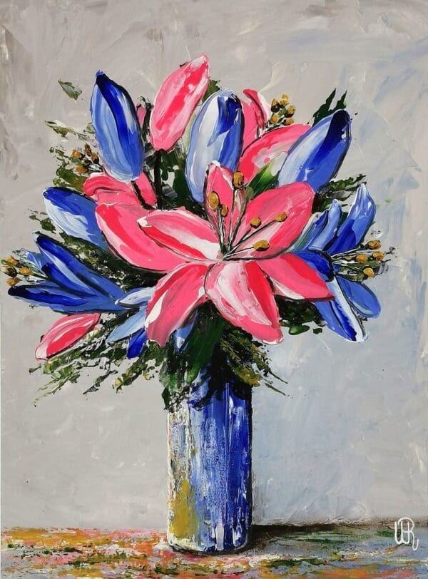 Lillies In A Vase by WR ImperfectArt