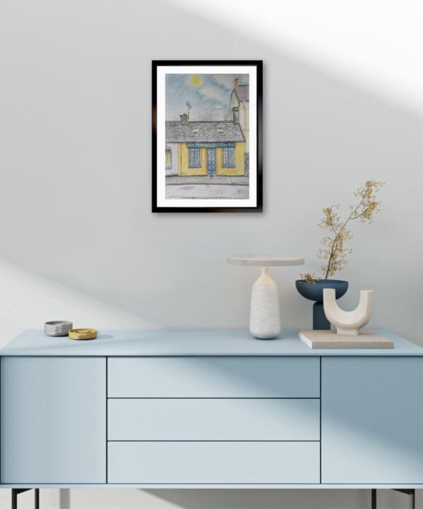 An old Irish building with coloured pencils on paper - Image 4