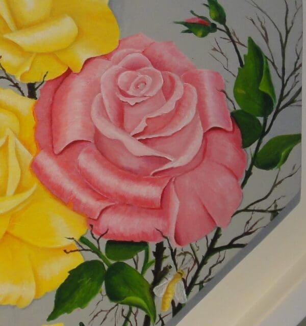 Yellow and Pink Roses. - Image 2