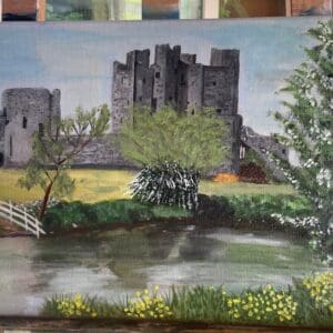 acrylic painting of trim castle