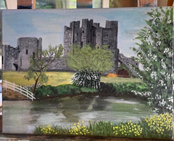 acrylic painting of trim castle