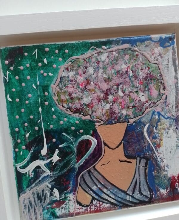 Big Floral Hair Day (26cm) FRAMED - Image 3