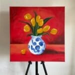 Vase of tulips