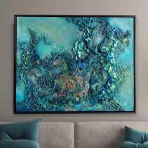 Large mixed media original wall art